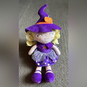 Gloveleya Halloween Witch Pumpkin Plush Doll